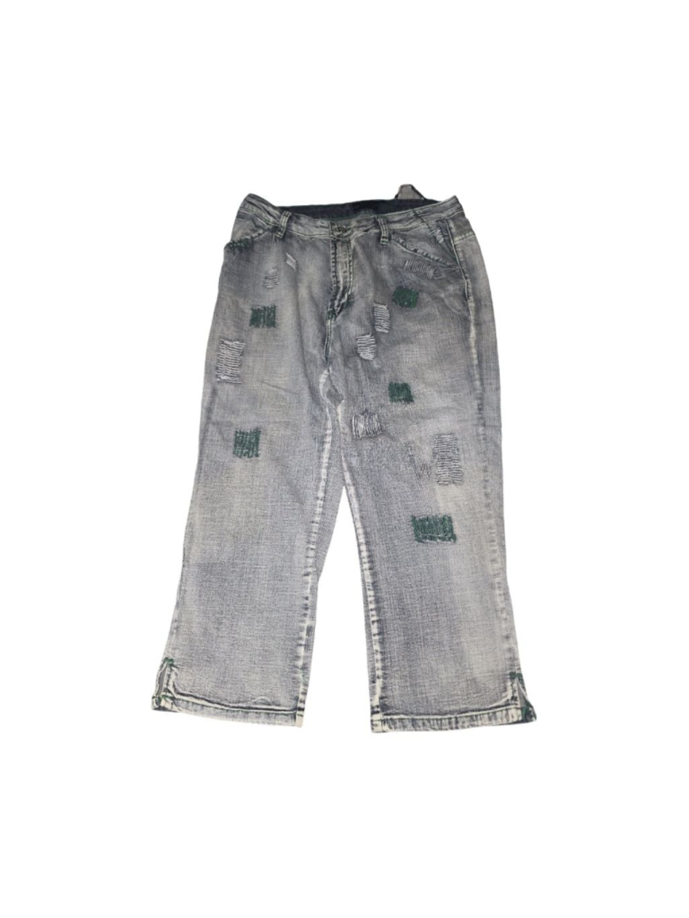 Women's Crest Jeans Ankle & Cropped Light Blue Green Size 28 #701